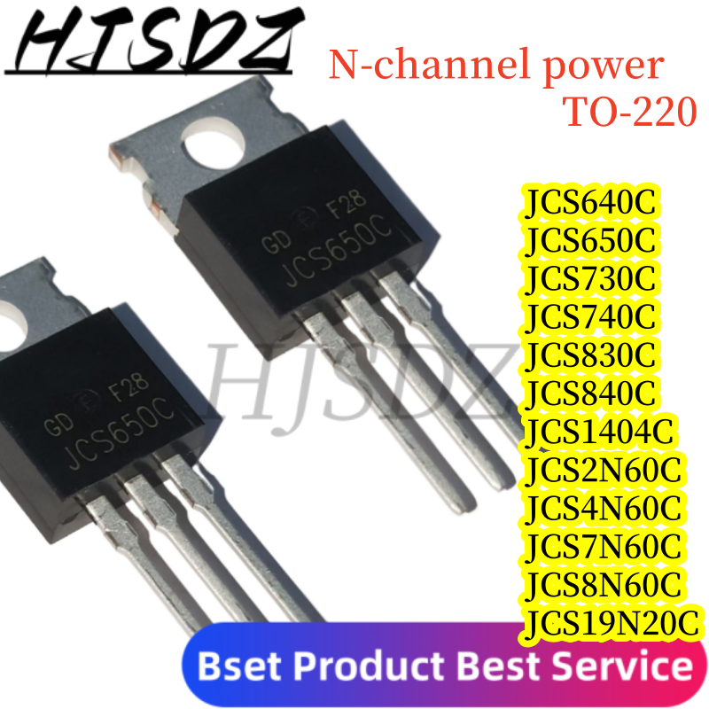 Mosfet Transistor Set - 10PCS JCS640C/650C/730C/740C JCS830C/840C JCS1404C JCS2N60C/4N60C/7N60C/8N60C JCS19N20C