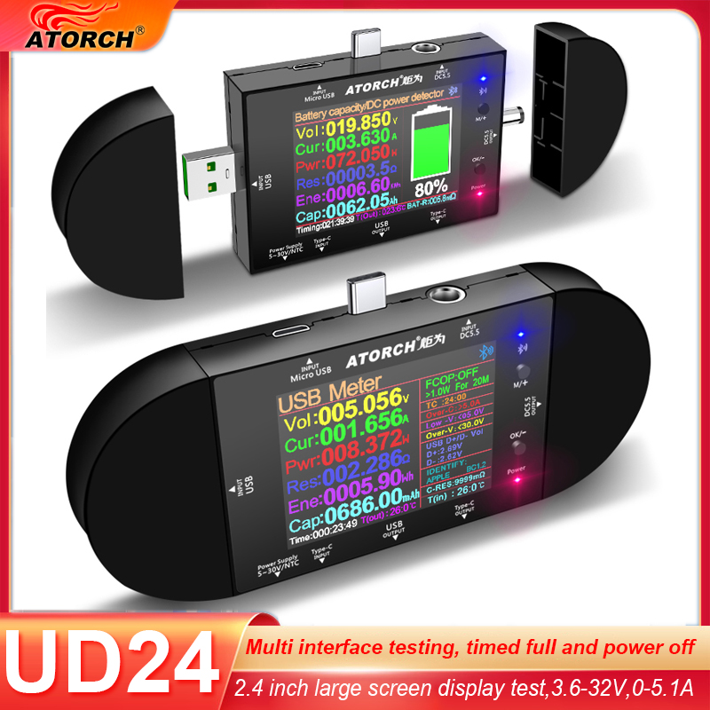 Logic Analyzer Usb - UD24 Testador USB de 2.4 polegadas,