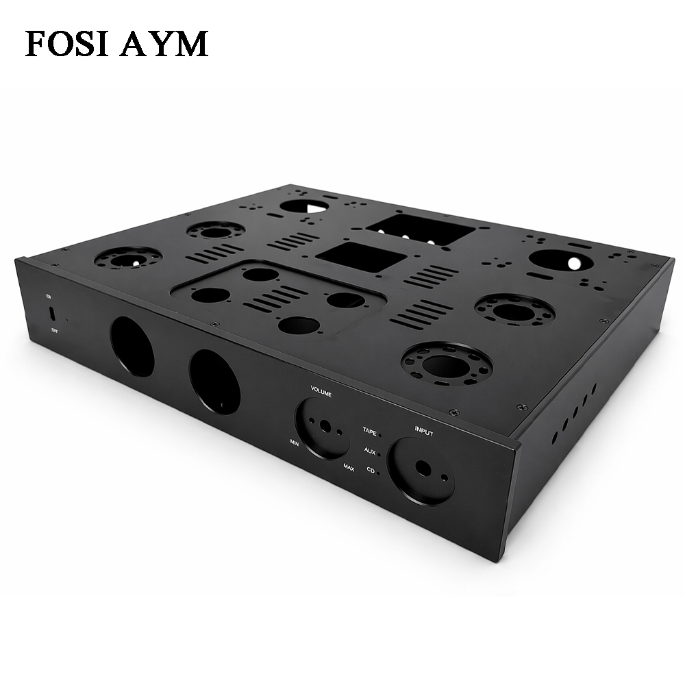 Diy Analog Electronics - Chassi de Amplificador FOSI AYM 415x330x70mm