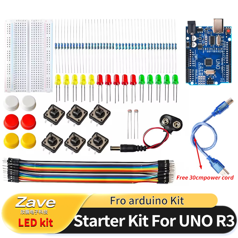 Arduino Uno Starter Kit - Kit inicial de eletrônica inteligente para