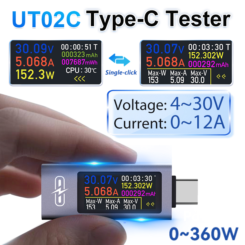 Logic Analyzer Usb - UT02C Testador USB com Tela Colorida