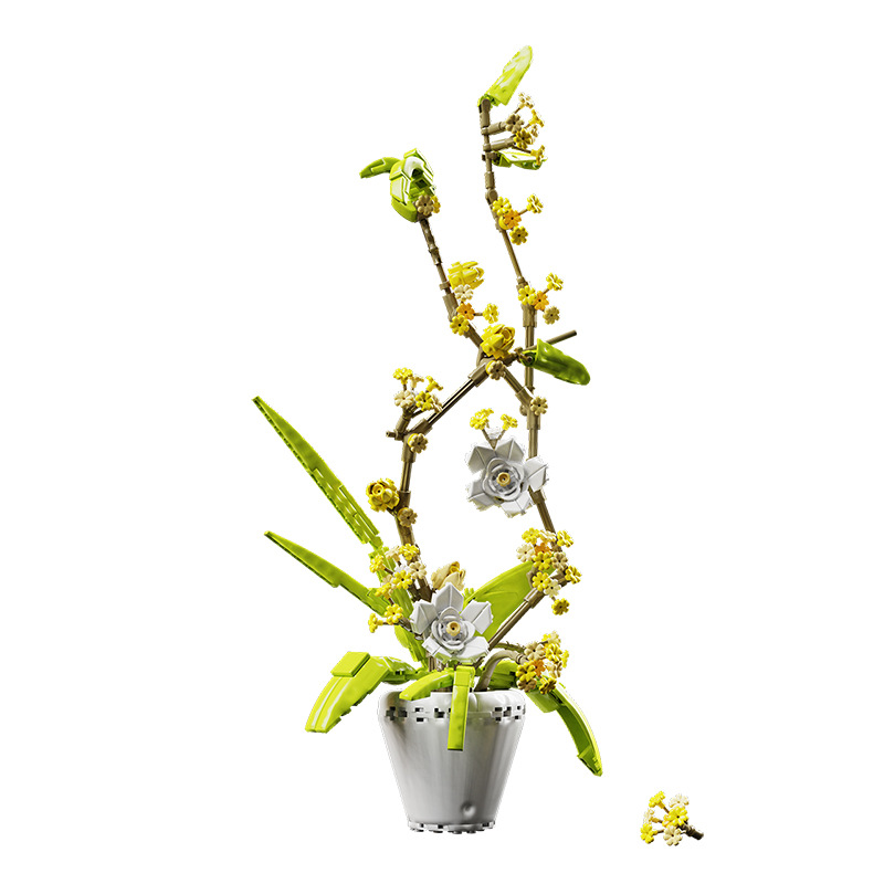 Bloco de construção flor orquí - Diy Electronics For Adults avaliação e preço
