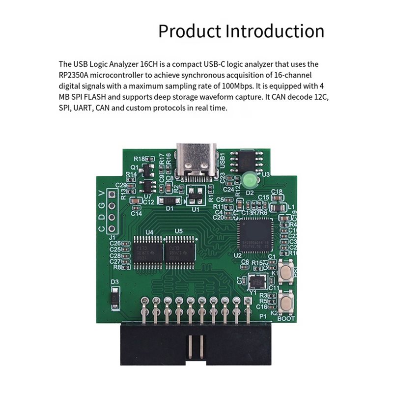 Analisador Lógico USB-C USB de - Logic Analyzer Usb avaliação e preço