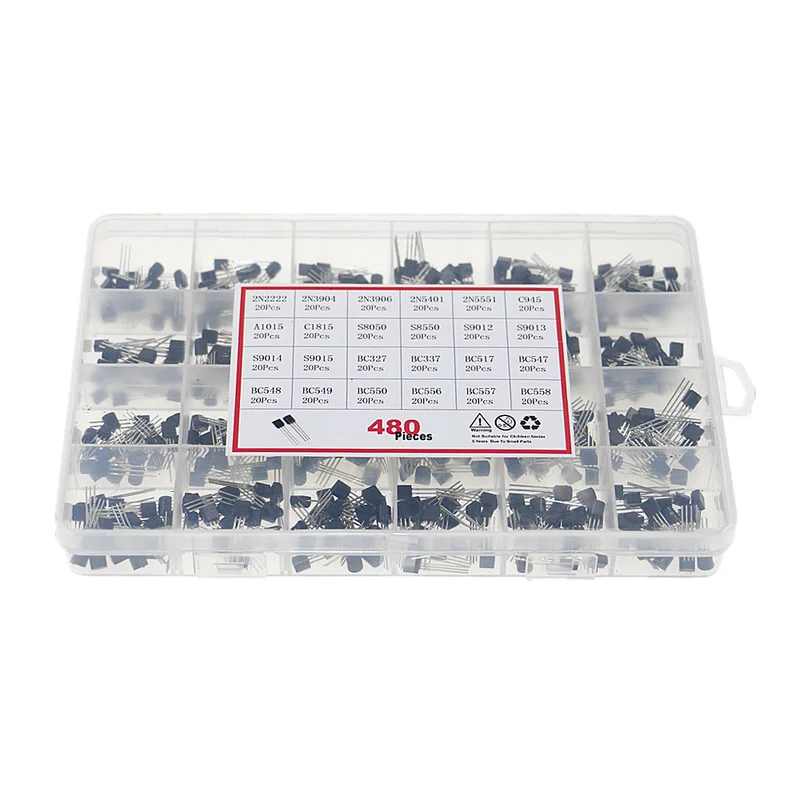 480 unidades 24 tipos NPN PNP  - Mosfet Transistor Set avaliação e preço