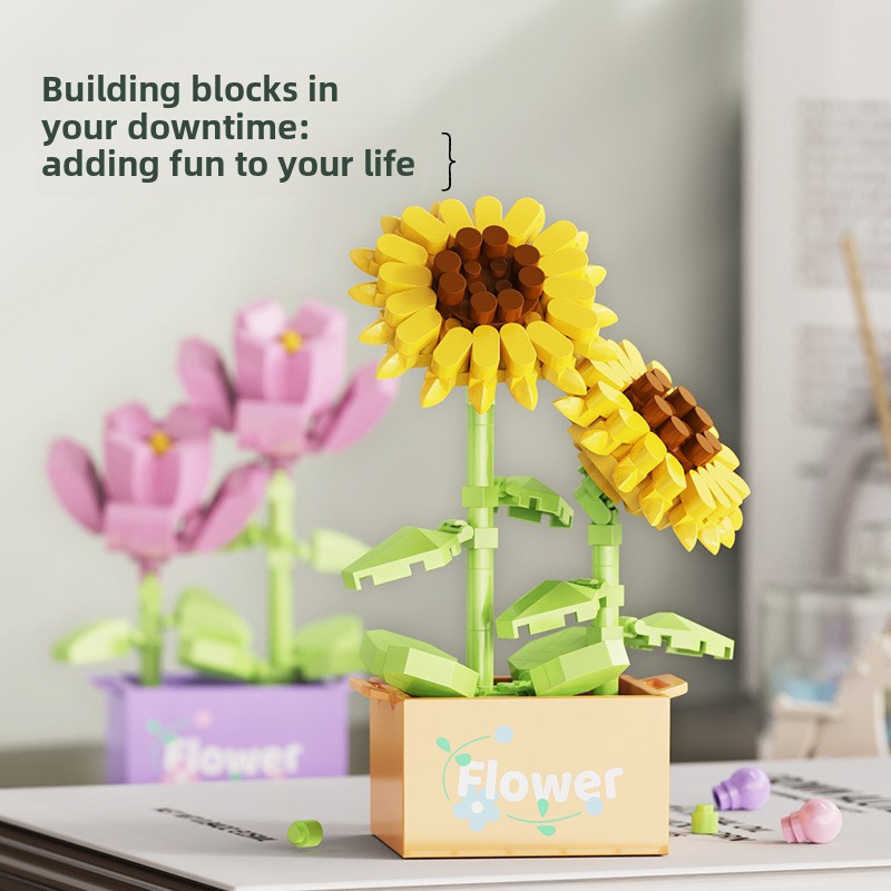 Buquê de flores mini diy bloco - Diy Electronics For Adults avaliação e preço