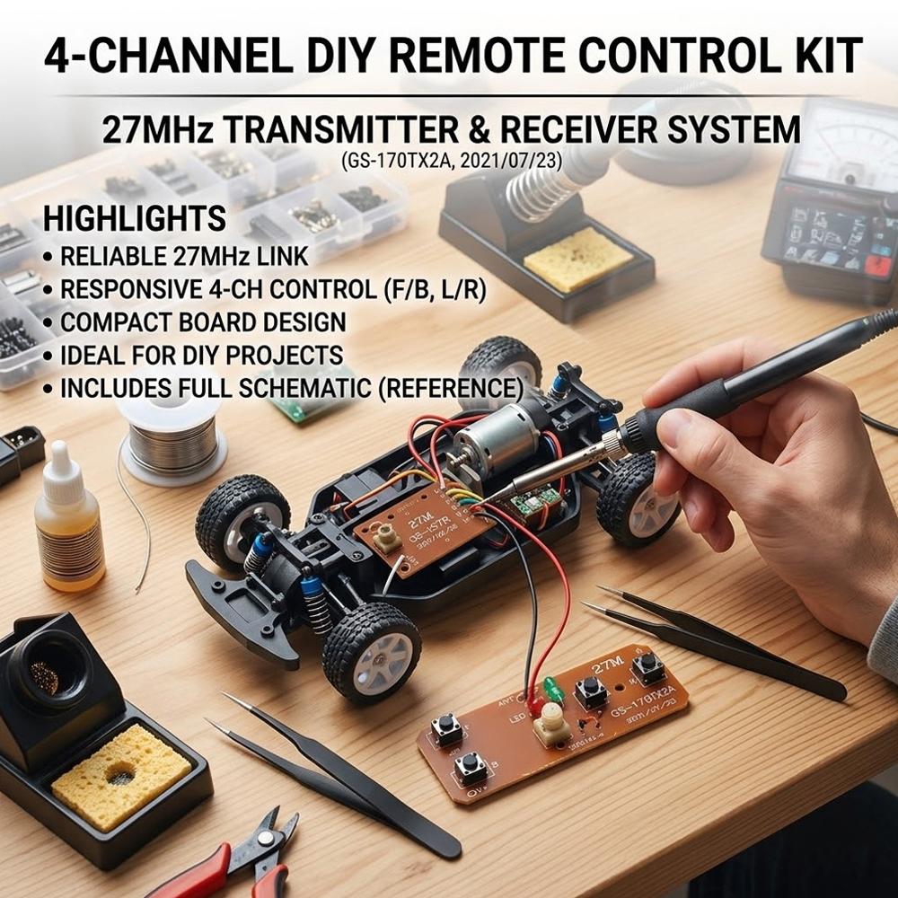 Kit de Controle Remoto 27MHz 4 - Diy Electronic Modules avaliação e preço