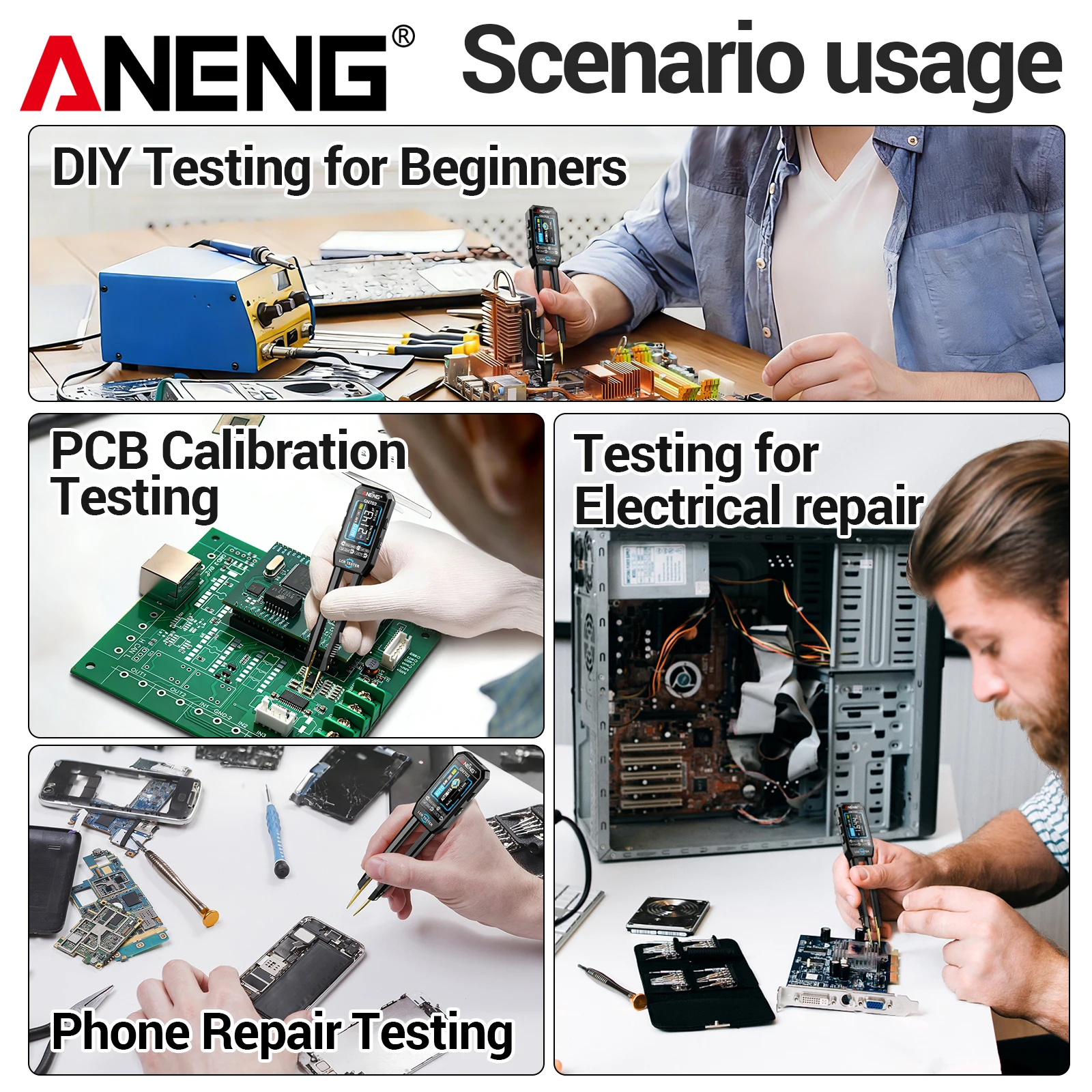 ANENG GN703 Medidor Digital LC - Logic Analyzer Usb avaliação e preço