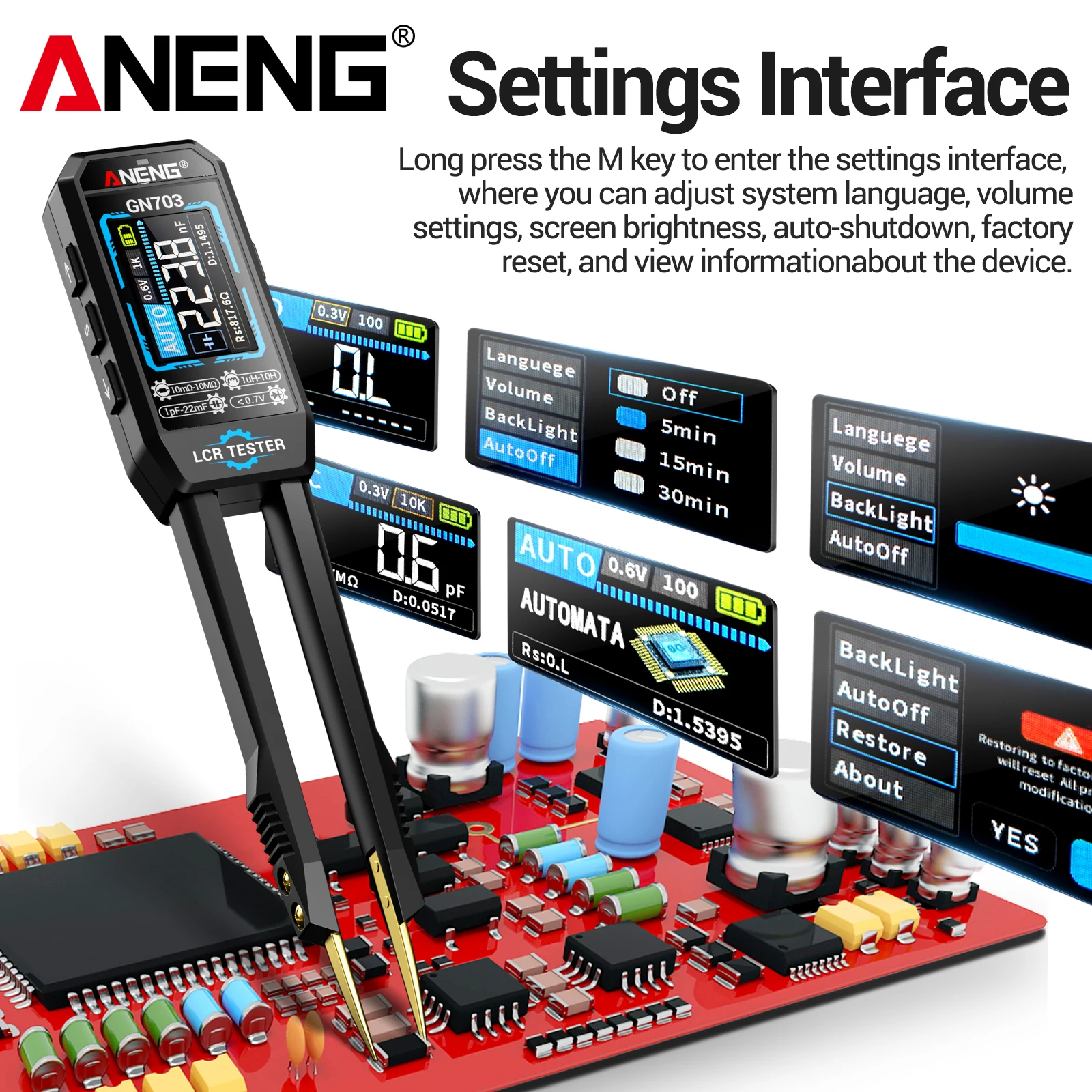 ANENG GN703 Medidor Digital LC - Logic Analyzer Usb avaliação e preço